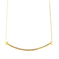 全新 ◇ TIFFANY&Co. Tiffany T Smile吊墜 大號 K18 750 (YG) 45.5cm 當前款項鏈配件 重量 3.8g 女士