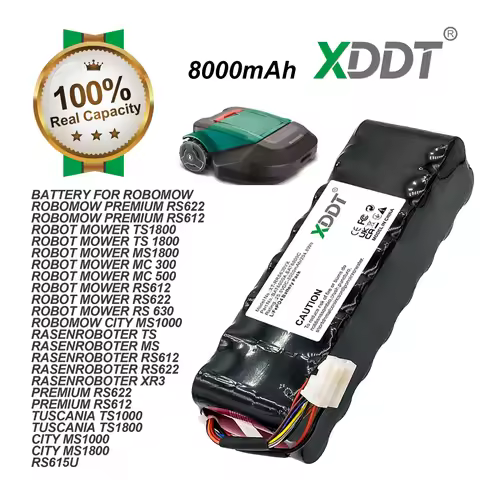8000mAh Lawn Mowers Battery for Robomow City MS1000,City MS1800,57953070,BAT6000A,MRK6103A,BAT6000C,