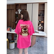 Korean (M-4XL) T Shirt Women Trend All Match Casual Fashion Youth Summer Short Sleeved Top Baju Tees