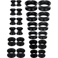 Set Tolok Telinga Silikon 10G 8G 6G 4G 2G 0G 00G 12mm 14mm 16mm 18mm 20mm Tolok Ultra Nipis Fleksibe