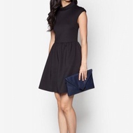 High neck fit and flare dress