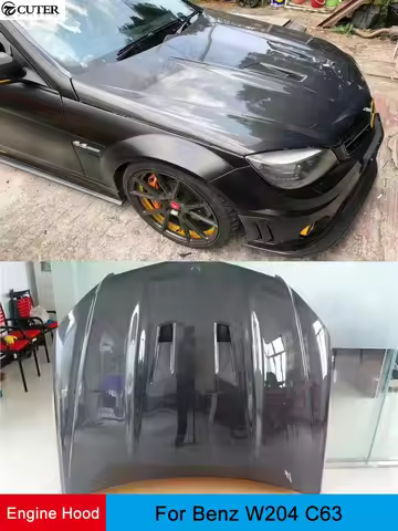 W204 Real C63 Amg 507 Style Carbon Fiber Engine Hoods Auto Car Bonnet for Mercedes Benz W204 C63 08-