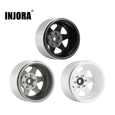 INJORA Offset -8.9mm Metal 1.9" Beadlock Wheel Rim Deep Dish Hub for 1/10 RC Crawler Car TRX4 Axial 