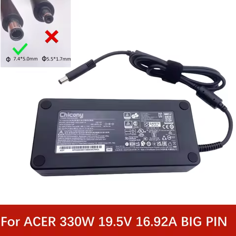 330W 19.5V 16.92A 7.4*5.0mm Big pin Laptop power Adapter For Acer Predator Helios 700 PH717-71-785M 