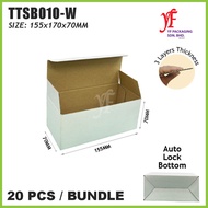 Tuck Top Snap Bottom Box Corrugated Carton Box Gift Box Small Box Giftbox 20pcs 155x170x70mm