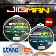 GTECH JIGMAN 100% FLUOROCARBON (30M)TANGSI LEADER FISHING line FG KNOT TALI PANCING PERAMBUT