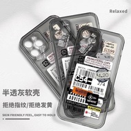 New Style Street Wear Label Photo Frame Transparent Gray TPU Phone Case Suitable For iPhone 14 Pro Max Mini 13 12 11 XS XR X 8 7 Plus 6S 6