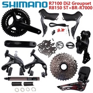 Shimano 105 Di2 Groupset R7100 Crankset Cassette R8150 Shifter R7000 V-Brake Rim Brake Groupset For 