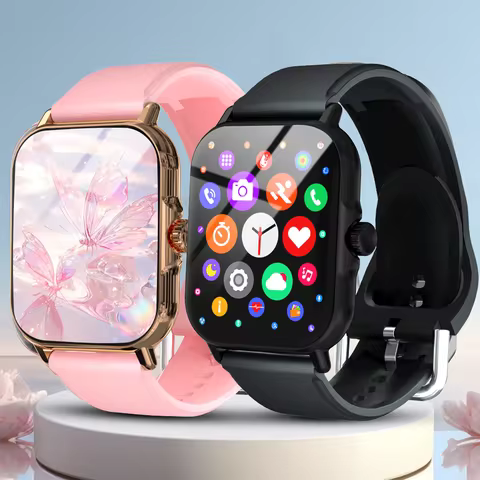 LAXASFIT Smart Watch Ladies Gift Full Touch Screen Sports Fitness Watch Men Bluetooth Talk Digital S