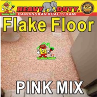 ( PINK MIX ) FULL SET Flake Coating Epoxy Toilet Tile Floor Waterproof ( FREE Tools / 1KG FLAKE /1L PRIMER /1L CLEAR )