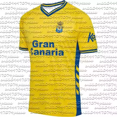 New Arrive Fashion Las Palmas 2025-26 Home Kit Soccer Jersey T-shirt Men's Adults Quick Drying Breat