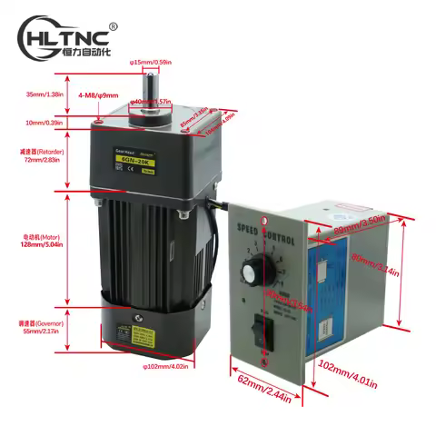 250W Micro AC Motor 110v 220v Single Phase Asynchronous Motor Gear Motor 15mm Motor Shaft+ Speed Con