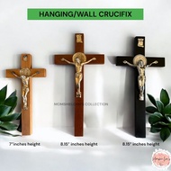 Wall Hanging Cross / Wall mounted Crucifix / Wall Cross with Benedict Medal