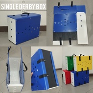 Single plastic derby box collapsible cock cage/kulungan ng manok