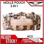 MOLLE POUCH 3 IN 1 - Pouch bag, bag taktikal, smart, stylo AND SMART