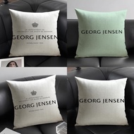 Jewellery & Silver Georg J-Jensen Cushion Cover Summer Linen Organic Fabric Double-Sided Printing So