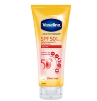 ( มีคูปองส่งฟรี /300 ml X 1 หลอด   )  Vaseline Healthy Bright SPF50 PA+++ Sun + Pollution Protection