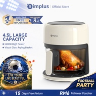 【Simplus Series】Air Fryer Touch/Knob 3L-6L Multi-functional Visual Windows for All Kinds of Needs Pe