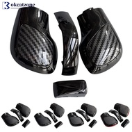 OKCATZONE Car Gear Shift Knob Lever Shifter Hand Ball Chrome Matt Carbon Fiber For VW Golf 6 7 R E5R