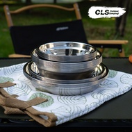Camping 304 Tableware Stainless Steel cls16 Household Piece Set Outdoor Dining Plate Barbecue Portab