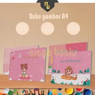 A4 Drawing Book A4 Sketchbook 100 Gsm Contents 60 Pages Vertical Volume Sepiral