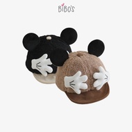 KY5122 Cute Mickey Baby Cap Made of Soft Sheep Wool Effective Sun Shade and Wind Protection