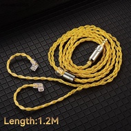 meisha888 QKZ T1 Earphone Cable 8 Strand Copper Silver-plated Upgrade Wire 3.5mm Wired Headphone Cor