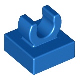 Lego 15712 part Tile Modified 1 x 1 with Open O Clip blue