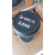 Dumbell Rubber Weight Plate Dumbbell Barbell DEKAI 2.5 kg - 15 kg