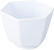 Nagao No.79 Unbreakable White Tableware, Hex Small Bowl, 3.5 inches (8.8 cm), Made in Japan