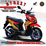 Full Body Motorcycle Decal Sticker HONDA BEAT Street 2020-2023 mcquein Motif Code BSD37 Custom Desig