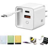 Retractable USB C Charger for iPhone 17,Scalable 80W Max Fast Charging Wall Plug,80W Retractable Pho