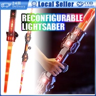 LED Light Up Saber Retractable Color-Changing Light Sword LED Light & sound Connectable Kids Toys Sw