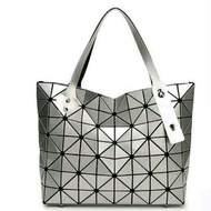 Metallic Silver Issey Miyake BAOBAO Tote bag / Shoulder Bag / Diaper Bag