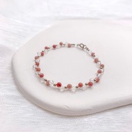 【Venus】紅紋石 白水晶 水晶手鍊 手鍊 水晶手鏈 手鏈 女神晶