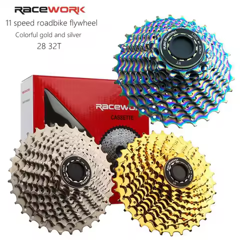 RACEWORK Road Bike 11 Speed Cassette 28T 32T Bicycle Freewheel Gold silver colorfull Flywheel For Sh