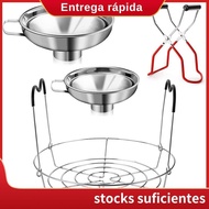 4 Pieces Canning Kit, 1PC Canning Rack+ 1PC Canning Jar Lifter Tong+ 2PC Canning Funnels, Canning Su