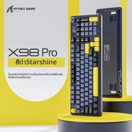 ATTACK SHARK | คีย์บอร์ดเกมมิ่งไร้สาย ATTACK SHARK X98PRO 98 คีย์ แบบกลไก พร้อมหน้าจอ TFT ปุ่มปรับระ