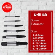 Screw Extractor Remover Set 6pcs Broken Wire Extractor Set Broken Damaged Bolt Nut Remover