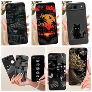 Aesthetic Fashion Design Cat Dragon Painting Phone Case For Tecno Spark GO Spark 40 5G KM8 Casing So