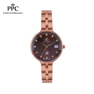 PPC-DI05 นาฬิกาข้อมือนาฬิกาข้อมือผู้หญิงกันน้ำสายสแตนเลสมีประกัน 1 ปี แบรนด์ PPC FONTAINEBLEAU