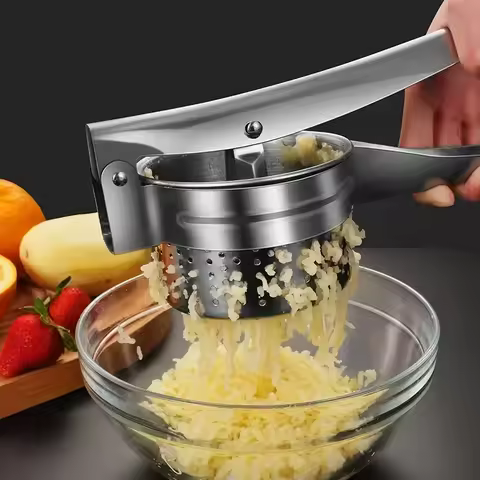 Masher RicerPress Mashed Potatoes Stainless Steel Crushing Puree Fruit Vegetable SqueezerJuicer Pres