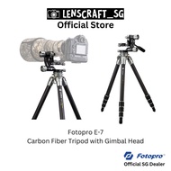 Fotopro E-7 E7 Carbon Fiber Tripod with E-7H E7H Gimbal Head