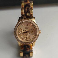 preloved Jam tangan Alexandre Christie AC 2463 leopard rose gold
