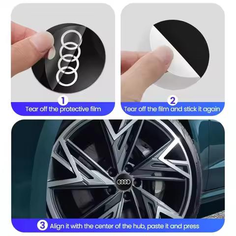 56/60/65/70/75mm 4pcs Automobile Hub Center Cover Labeling Metal Sticker Decoration is applicable to