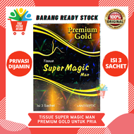 TISSUE SUPER MAGIC MAN PREMIUM GOLD / TISU AJAIB PRIA / TISU MAGIC ISI 3 SACHET