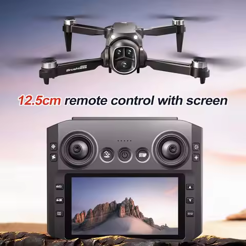 2025 New M7 4K Drone with GPS 4.3" Screen Remote Dual Camera FPV Brushless Motor Optical Flow Positi