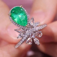 哥倫比亞祖母綠戒指1.4克拉