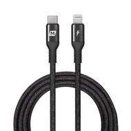 MOMAX - ELITE USB-C TO LIGHTNING 2.2M 尼龍編織連接線-黑色