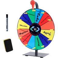 12 Inch Spin Wheel Prize Wheel with 12 Slots,Heavy Duty Base and Stand,Ideal for Carnival Events Hom